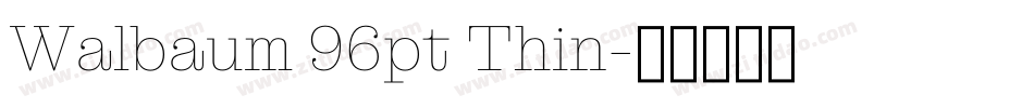 Walbaum 96pt Thin字体转换